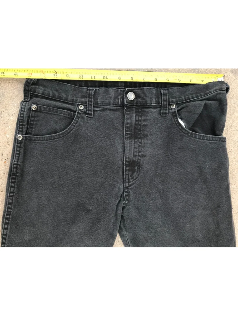 Dickies Black Denim Great Fit 32x32 Mens Jeans Straight Leg Lite Fading WorkPant